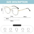 thumbnail image 2 of European and American fashion cat's eye personalized glasses, made of PC and metal - black, 2 of 5