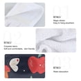 thumbnail image 5 of Apple and Butterfly Pattern Hand Towels 2 Pack Quick Dry Velvet Soft with Velcro Kitchen Bath 14x18in, 5 of 7