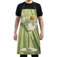 thumbnail image 4 of Yayeee Chief Kitchen Apron with Pockets for Cooking Water Resistant Unisex Adjustable Neck Strap, Light Green Martini, 4 of 7