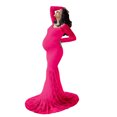thumbnail image 2 of Vedolay Maternity Dress Summer Maternity Women's Maternity Side Ruched Dress with Belt,Hot Pink M, 2 of 5