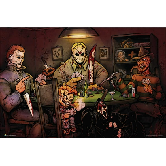 Slashers Playing Poker by Big Chris Poster - 36" x 24"