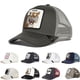 thumbnail image 4 of Gorra de béisbol con dibujos de animales, protector solar, malla bordada, conductor de camión, pantera negra, gallo, lobo, sombrero, 4 of 6