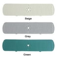 thumbnail image 2 of Durable Water Catcher Bathroom Faucet Mat Draining Pad Countertop Protector Sink Splash Guard BEIGE SMALL, 2 of 8