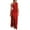 Red #1, variant on Womens Dresses, Women Evening Gown Backless High Slit Dress Solid Color Sleeveless One-Shoulder Maxi Dress Leisure Green L