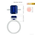 thumbnail image 5 of ANGARA Lab Grown 5.5 Ct Blue Sapphire Engagement Ring with Diamonds for Women in 14K White Gold (Size-12x10mm) | Anniversary, Jewelry Gift for Women | Lab-Grown Blue Sapphire Ring, 5 of 8