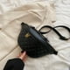 thumbnail image 3 of Bolsa Riñonera para mujer, bandolera de viaje con bolsillo de cuero Vintage (negro) Ehuebsd Para Estrenar, 3 of 8