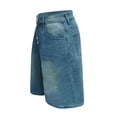 thumbnail image 5 of Swanpen Women's Solid Color Jean Capri Shorts Wide Leg Loose Fit Button Detail Casual Pants for Spring Summer Fall, 5 of 6