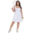 thumbnail image 2 of HDE Womens Plus Size Tennis Athletic Workout Dress with Built-in Shorts & Bra White - 22, 2 of 6