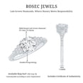 thumbnail image 5 of Rosec Jewels Certified Lab Grown Diamond Vintage Engagement Ring - EF-VS Quality - Ready To Gift, 925 Sterling Silver, US 4.00, 5 of 8