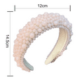 thumbnail image 2 of Diademas acolchadas con perlas para mujer, diademas anchas con cuentas acrílicas, aros para el pelo barrocos, accesorios para el cabello hechos a mano para niñas, 2 of 5