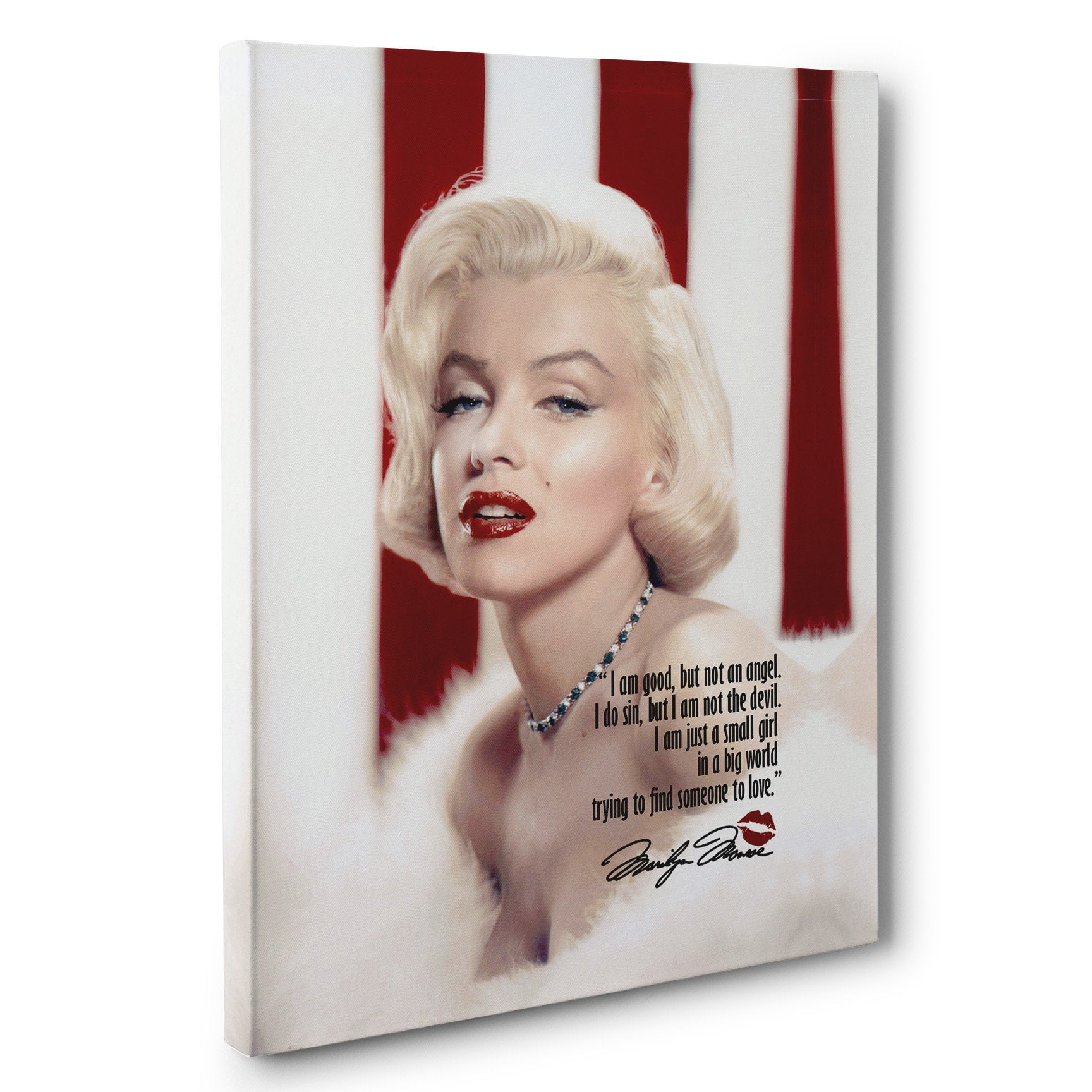 Marilyn Monroe Motivational Quote Canvas Wall Art - 16" x 20" - Walmart