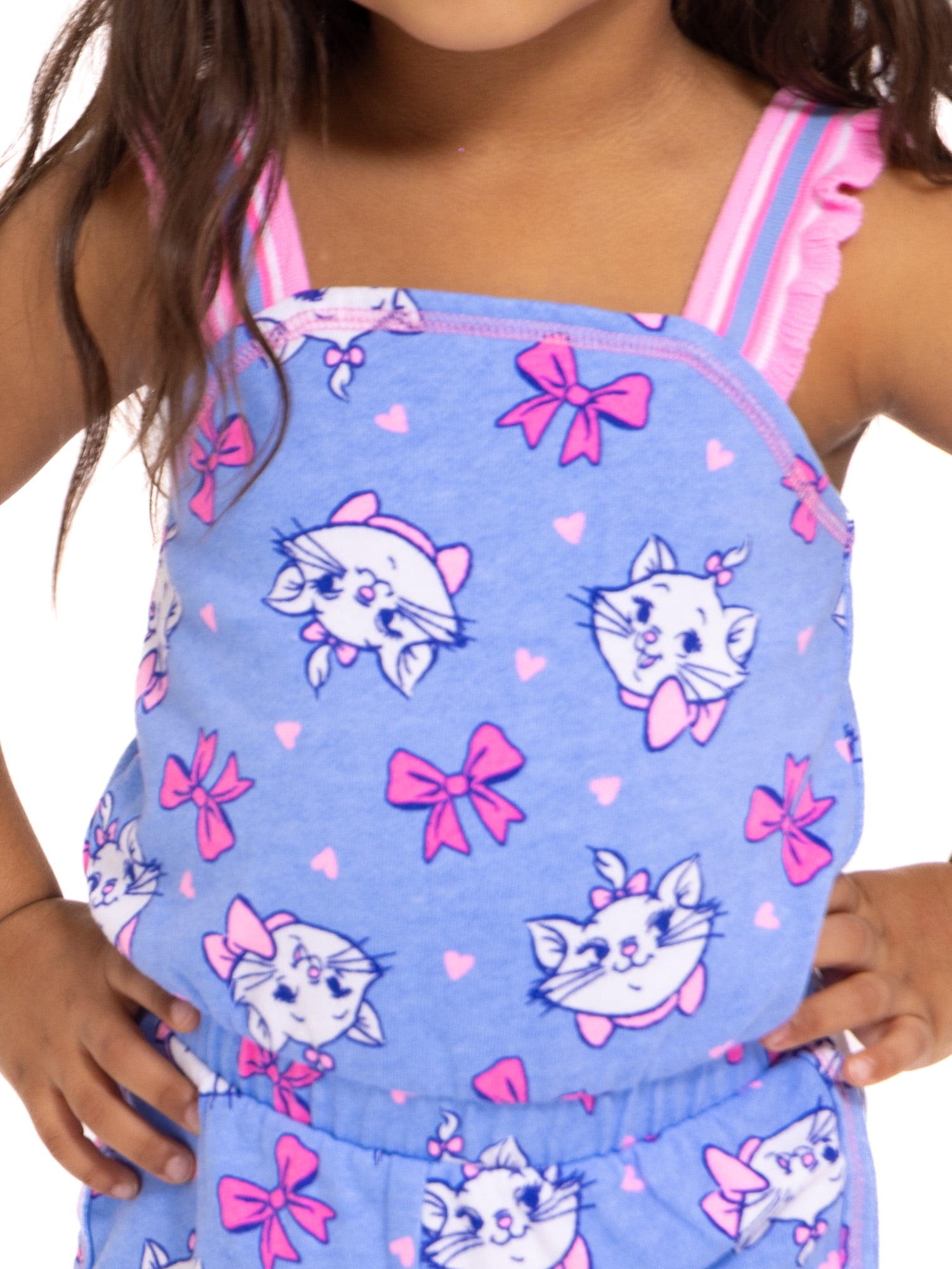 Disney Classics Marie Toddler Girls Sleeveless Graphic Romper, Sizes 12M-5T