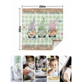 thumbnail image 4 of Easter Cloth Napkins Set of 4 Reusable Dinner Napkins, Spring Pastoral Gnomes Bunny Eggs Green Lattice Cocktail Napkin Washable Table Napkins for Wedding/Holiday Party/Baby Shower 20"x20", 4 of 7