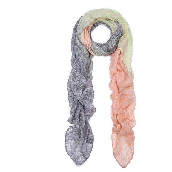 Elegant Ombre Paisley Scarf Wrap