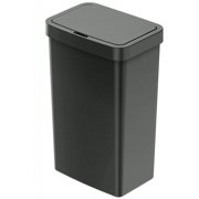 13.2 Gallon Plastic Motion Sensor Kitchen Trash Can, Black