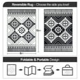 thumbnail image 6 of Waterproof Outdoor Rug 8x10ft, Boho Reversible Plastic Straw Mat for Patio RV Deck Porch Backyard Balcony Camping Picnic Beach Indoor Outdoor Carpet, Black&White, 6 of 7