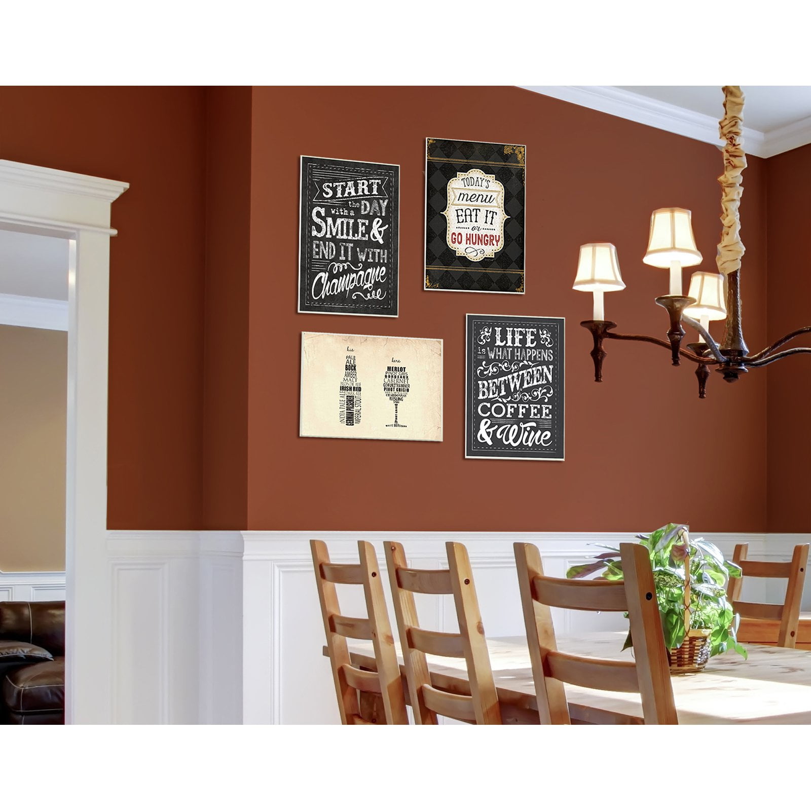 Stupell Industries 'Life is What Happens Between Coffee & Wine' Textual Art