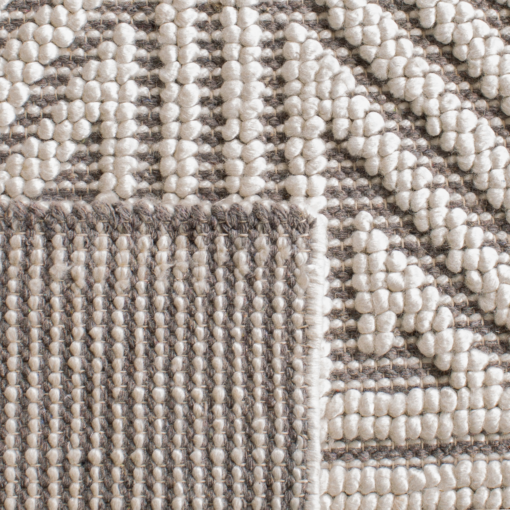 SAFAVIEH Natural Fiber Bedelia Geometric Runner Rug, Grey/Ivory, 2'3" x 8'