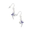 thumbnail image 3 of Delight Jewelry Silvertone Small Fairy with Purple Wings Silver tone Infinity French Earrings, 3 of 4