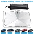thumbnail image 3 of Car Windshield Sun Shade UV Rays and Heat Sun Visor Protector Foldable Reflector Umbrella brella Shield, 3 of 4