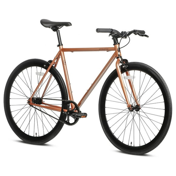 AVASTA 700C 54 In Single Speed Fixed Gear Urban Commuter Fixie Bike, Copper