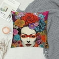thumbnail image 2 of MDO Self portrait oil painting short plush pillowcase for cars, cushions, sofas, bed covers 18 "x18" in various sizes to choose from, 2 of 5