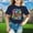 Navy, variant on Shirts for Girls Short Sleeve Shirt Loose Soft Black Boys Summer Top Clothes Girls 10-11 Years Clothes