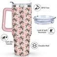 thumbnail image 3 of Christmas Bow Walking Stick Candy 40 Oz Tumbler with Handle Lid and Straw Stainless Steel Double Walled Vacuum Insulated Cup Merry Christmas Gifts Tumbler for Women Men Friends Outdoor Indoor, 3 of 6