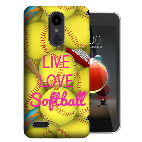 MUNDAZE LG Aristo 3 / 2 / Tribute Dynasty / Zone 4 Softball Design TPU Gel Phone Case Cover