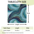 thumbnail image 2 of Blue Marble Gold Wave Pattern Square Fitted Tablecloth with Elastic Edge,Square Table Cover,Washable Elastic Table Cover for Home Kitchen Party Decor 34"x34", 2 of 6