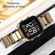 thumbnail image 3 of Reloj Digital De Acero Inoxidable, Reloj Digital Casual 2259 Golden Shell Negro Para Correr, 3 of 7