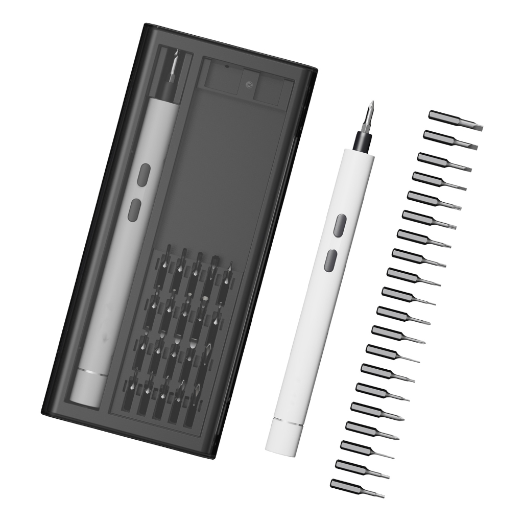 High Speed Electric Screwdriver With 160RPM Motor and 20 Piece Bits Suitable for Electronics Repair and Home Maintenance
