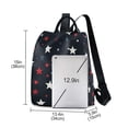 thumbnail image 3 of FORMRS Women's Travel Backpack Purse Anti-Theft Hidden Pockets Casual Shoulder Bag, Blue Stars Pattern, 3 of 7