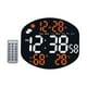 thumbnail image 2 of Reloj de pared digital con alarma y temporizador, multifuncional, decorativo, moderno, con controlador, para escritorio, oficina, mesita de noche, Naranja, 2 of 8