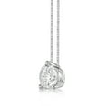 thumbnail image 2 of 1 Carat Lab Grown Diamond Solitaire Pendant Necklace for Women in 14k White Gold on 18 Inch Chain (G-H, VS2-SI1, cttw) Spring Ring by Lavari Jewelers, 2 of 3