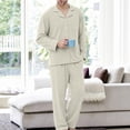 thumbnail image 4 of Samdudou Mens Pajamas Set Long Sleeve Button Down Sleepwear Classic Notch Collar Solid Two Piece Lounge Suit Pjs for Home Working Remote and Weekend Resting Time, 4 of 9