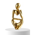 thumbnail image 4 of LAMIRO The Thinker Sculpture,Resin Figurine and Classic Statue for Home Decor.Ideal for Bookshelf,Coffee Table,Shelf Knick Knacks,Office & Living Room Gift for Adults, 4 of 7