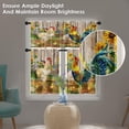 thumbnail image 3 of Rooster Kitchen Curtains Farmhouse Window Curtains Valance and Tier Set 36 Inch, Sunflowers Colorful Floral Rod Pocket Short Tier Curtain, Vintage Wood Rustic Small Curtains for Kitchen Decor, 3 of 5