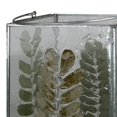 thumbnail image 4 of Benzara BM240054 Enameled Leaf Glass Hurricane with Metal Handle, Green - Large - Set of 2, 4 of 5