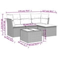 thumbnail image 2 of vidaXL Garden Sofa Set Black PE rattan, powder-coated steel, tempered glass, 2 of 4