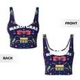 thumbnail image 4 of Yiaed Happy Mardi Gras Print Ladies Waistcoat Women Sports Vest Vest Sports Women Sports Top Yoga Vest for women-Large, 4 of 8