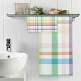 thumbnail image 5 of Rainbow Tartan Glen Plaid Cotton Towel Set 2 Piece, 1 Bath Towels 1 Washcloth, Soft Fast Dry Super Absorbent Face Hand Towel for Bathroom Hotel Gym Spa and Beach, 5 of 7