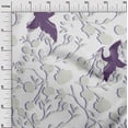 thumbnail image 3 of oneOone Viscose Jersey Purple Fabric Asian Japanese Floral Birds With Plants Diy Clothing Quilting Fabric Print Fabric By Yard 60 Inch Wide, 3 of 4