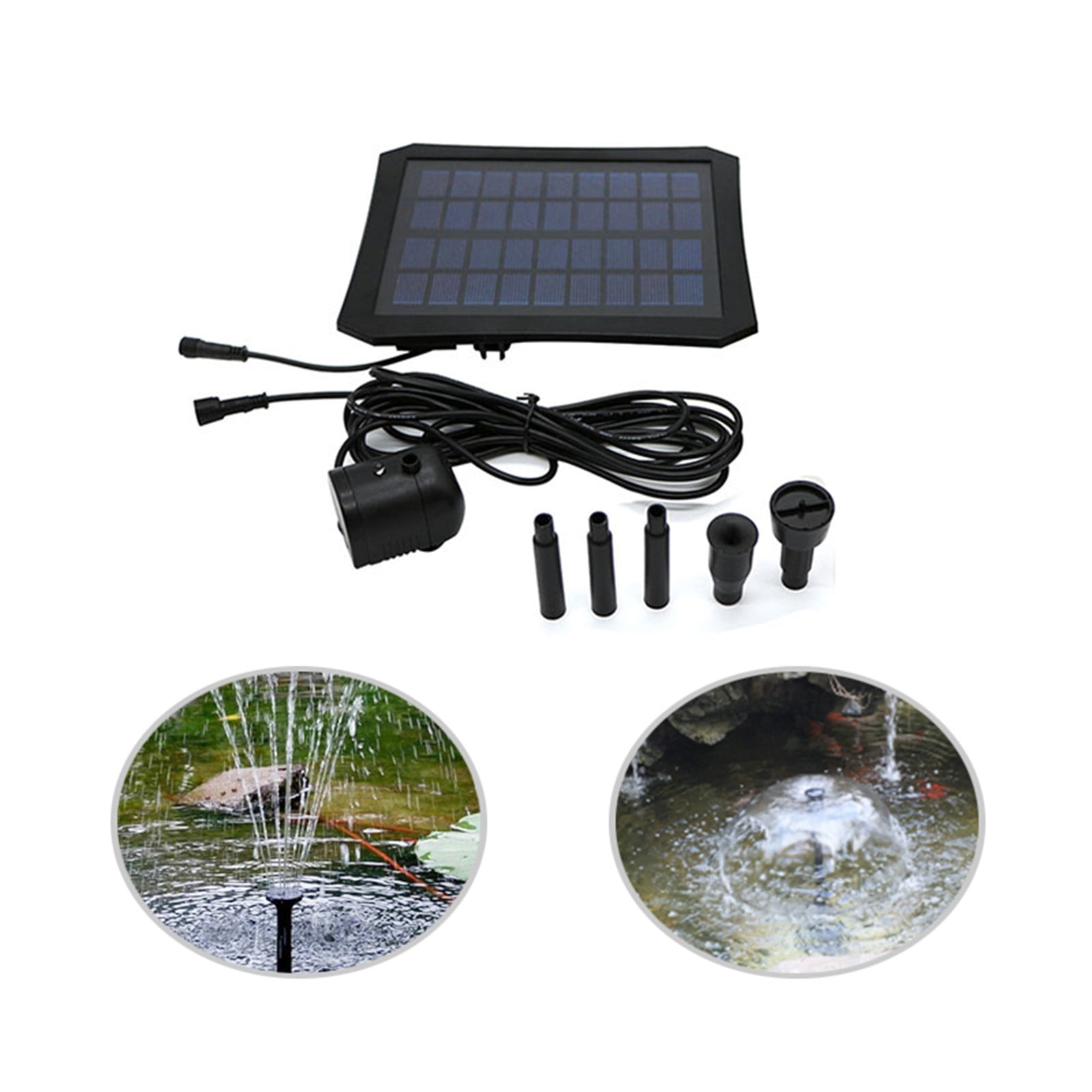 POLISE Spaces Solar Bird Bath Fountain, Outdoor Garden Water Feeder with Pump and 7 Accessories for Courtyard Decoration, 16 Inch Solar Powered Pond for Patio and Pool Area, 1 Unit