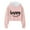 Pink, variant on FAOWME Child Girls Long Sleeve Letters Solid Color Crop Sweatshirt Hoodie Pullover Tops For Kids Light Blue 4-5 Years