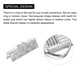 thumbnail image 5 of 10uds Cinta Extremo Engarce Abrazaderas, 20mm Raya Textura Cobre Pellizco Cordón Extremo Cierres para Bricolaje Artesanías Fabricación, Plata Blanco, 5 of 7