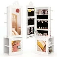 thumbnail image 1 of Costway Kids Jewelry Cabinet Standing Children Jewelry Organizer with Full-Length Mirror White, 1 of 8