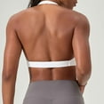thumbnail image 5 of Xijirk Tank Tops Seamless Padded Sports Bra Open Back Yoga Workout Low Gym Fitness Crop Top Camisole Tops for Women,White,XL, 5 of 5