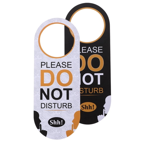 Soimiss Double Sided Do Not Disturb Door Sign Board with Unique Design for Hotel and Office