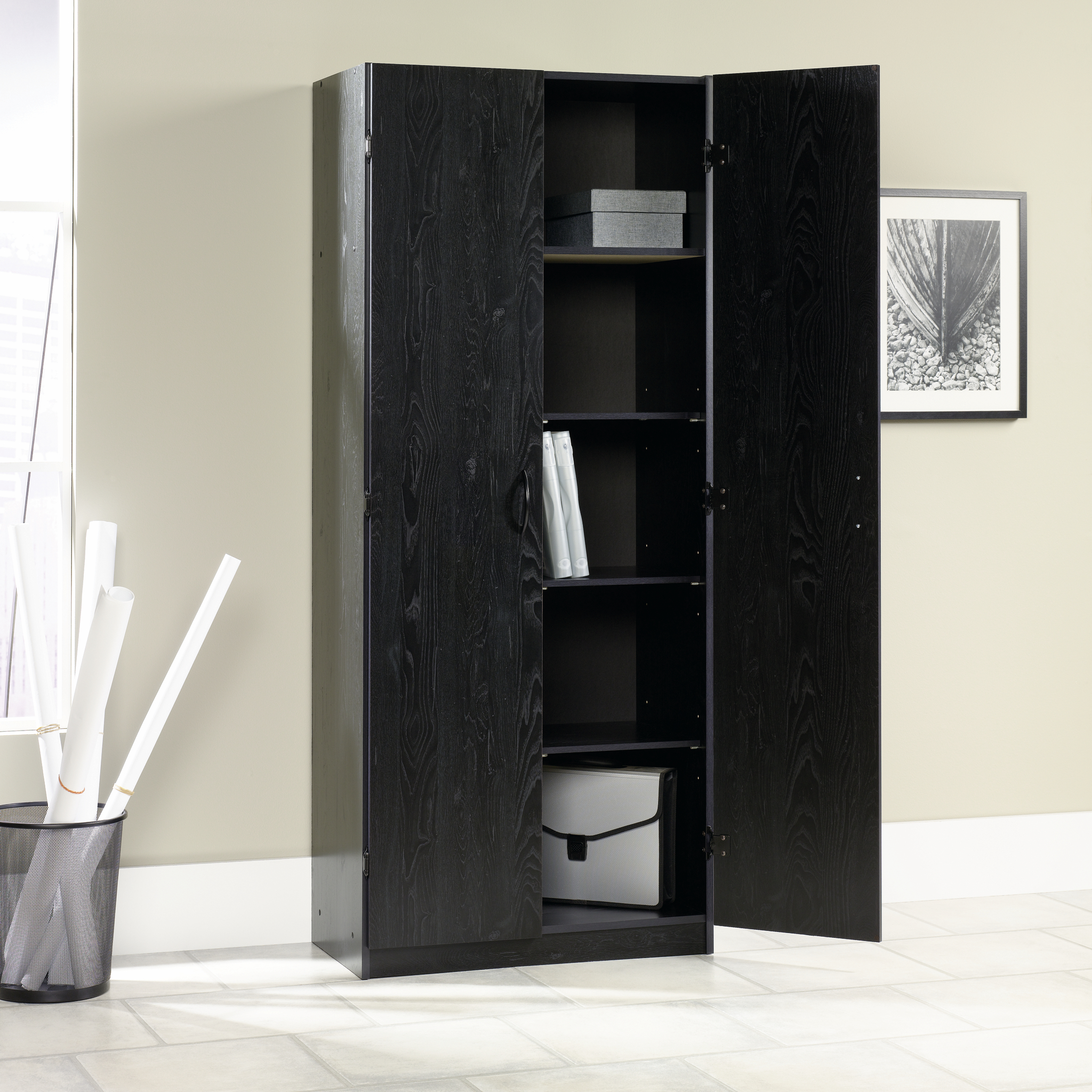 Sauder Select Storage Cabinet, Ebony Ash Finish - image 3 of 6
